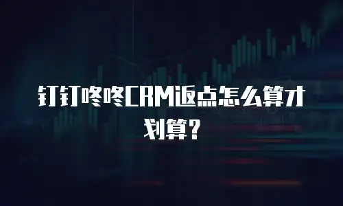钉钉咚咚CRM返点怎么算才划算？