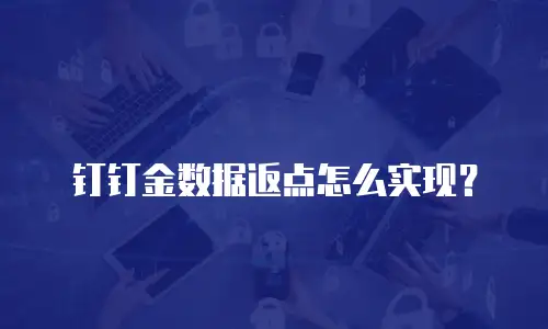 钉钉金数据返点怎么实现？