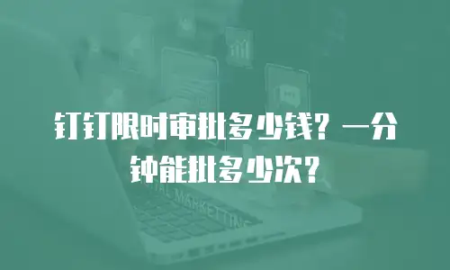 钉钉限时审批多少钱？一分钟能批多少次？