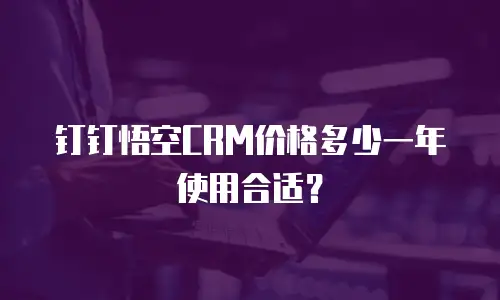 钉钉悟空CRM价格多少一年使用合适？