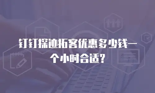 钉钉探迹拓客优惠多少钱一个小时合适？