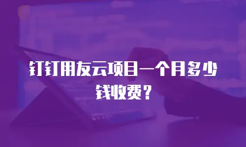 钉钉用友云项目一个月多少钱收费？
