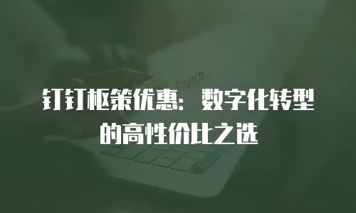钉钉枢策优惠：数字化转型的高性价比之选