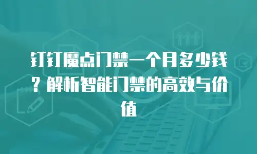 钉钉魔点门禁一个月多少钱？解析智能门禁的高效与价值