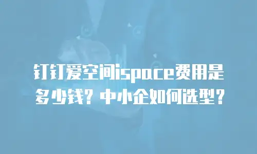 钉钉爱空间ispace费用是多少钱？中小企如何选型？