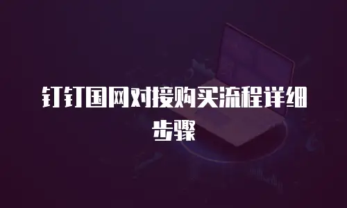 钉钉国网对接购买流程详细步骤