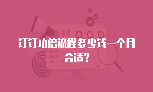 钉钉功倍流程多少钱一个月合适？