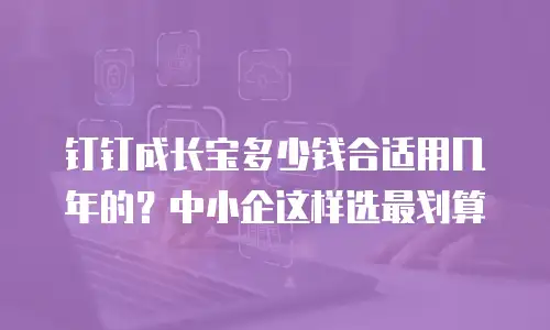 钉钉成长宝多少钱合适用几年的？中小企这样选最划算