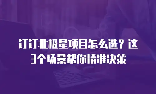 钉钉北极星项目怎么选？这3个场景帮你精准决策