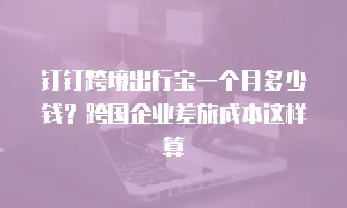 钉钉跨境出行宝一个月多少钱？跨国企业差旅成本这样算