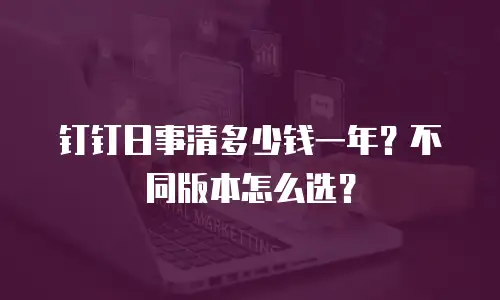 钉钉日事清多少钱一年？不同版本怎么选？