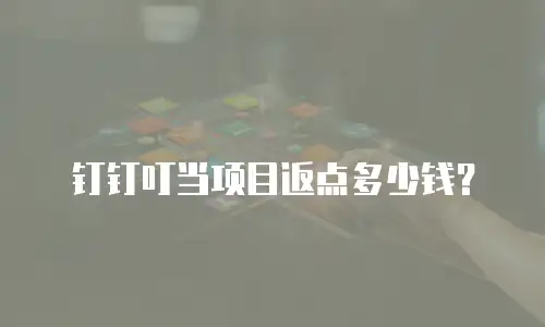 钉钉叮当项目返点多少钱？