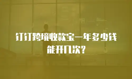 钉钉跨境收款宝一年多少钱能开几次？