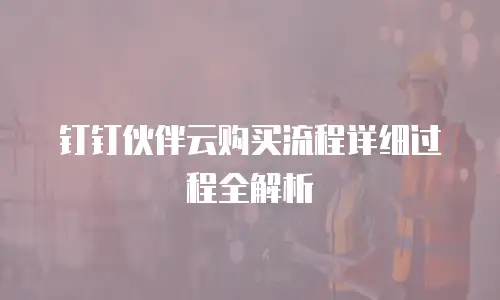 钉钉伙伴云购买流程详细过程全解析