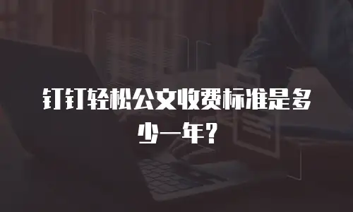 钉钉轻松公文收费标准是多少一年？