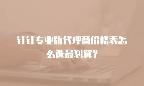 钉钉专业版代理商价格表怎么选最划算？