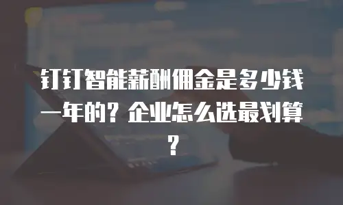 钉钉智能薪酬佣金是多少钱一年的？企业怎么选最划算？