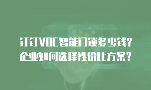 钉钉VOC智能门锁多少钱？企业如何选择性价比方案？