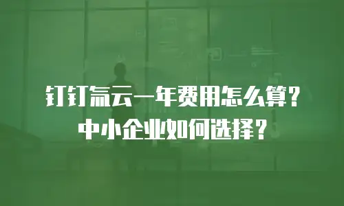 钉钉氚云一年费用怎么算？中小企业如何选择？
