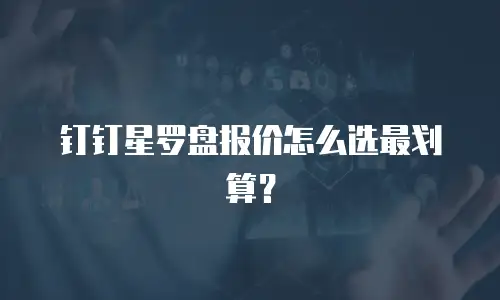 钉钉星罗盘报价怎么选最划算？