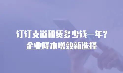 钉钉支道租赁多少钱一年？企业降本增效新选择
