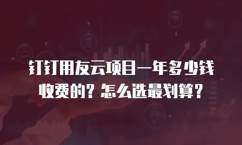 钉钉用友云项目一年多少钱收费的？怎么选最划算？