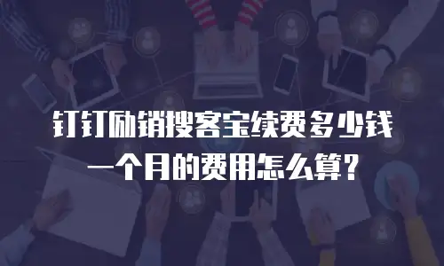 钉钉励销搜客宝续费多少钱一个月的费用怎么算？