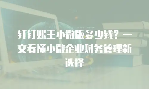 钉钉账王小微版多少钱？一文看懂小微企业财务管理新选择