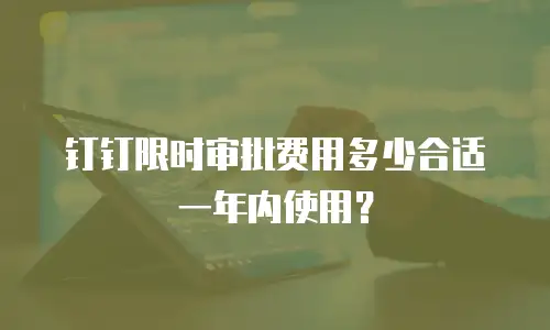 钉钉限时审批费用多少合适一年内使用？