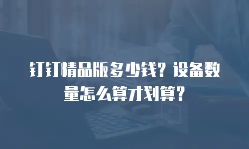 钉钉精品版多少钱？设备数量怎么算才划算？
