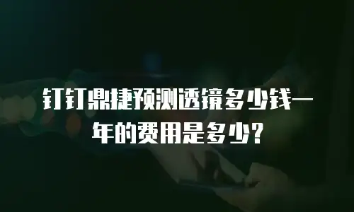 钉钉鼎捷预测透镜多少钱一年的费用是多少？