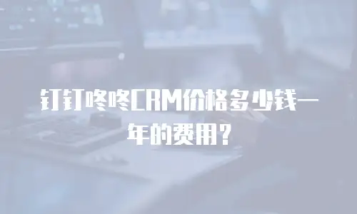 钉钉咚咚CRM价格多少钱一年的费用？