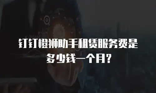 钉钉橙狮助手租赁服务费是多少钱一个月？