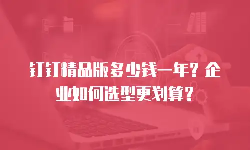 钉钉精品版多少钱一年？企业如何选型更划算？
