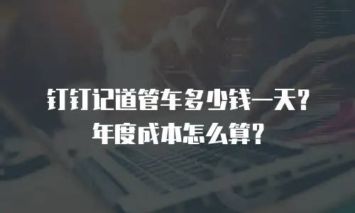 钉钉记道管车多少钱一天？年度成本怎么算？