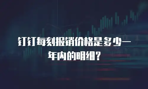 钉钉每刻报销价格是多少一年内的明细？