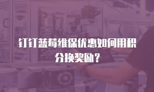 钉钉蓝莓维保优惠如何用积分换奖励？