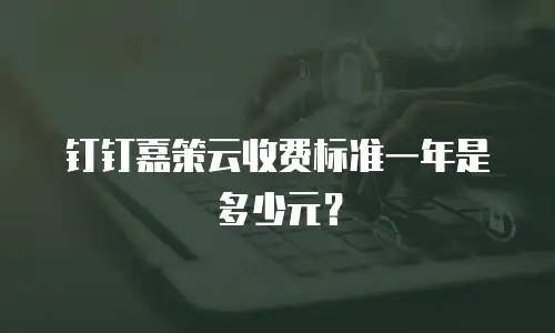 钉钉嘉策云收费标准一年是多少元？