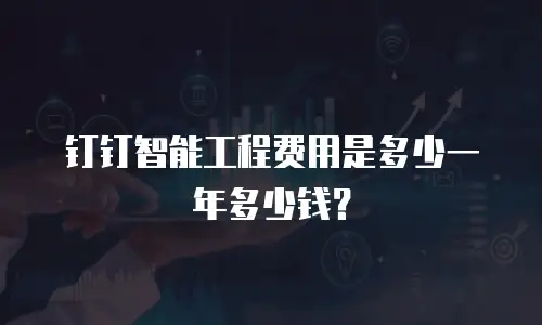 钉钉智能工程费用是多少一年多少钱？