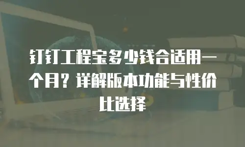 钉钉工程宝多少钱合适用一个月？详解版本功能与性价比选择