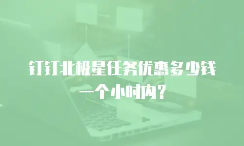 钉钉北极星任务优惠多少钱一个小时内？