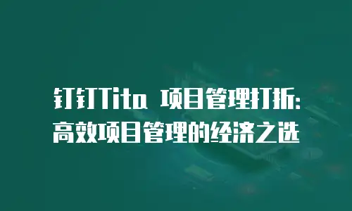钉钉Tita 项目管理打折：高效项目管理的经济之选