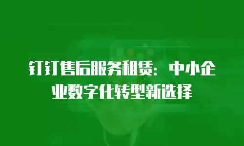 钉钉售后服务租赁：中小企业数字化转型新选择