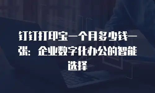 钉钉打印宝一个月多少钱一张：企业数字化办公的智能选择