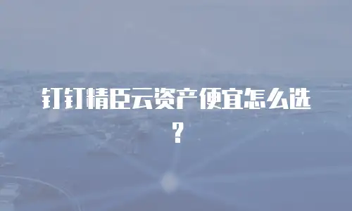 钉钉精臣云资产便宜怎么选？