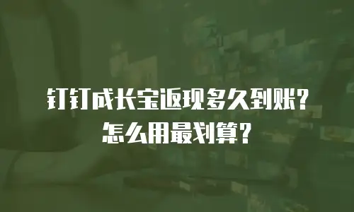 钉钉成长宝返现多久到账？怎么用最划算？