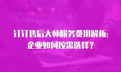 钉钉售后大师服务费用解析：企业如何按需选择？