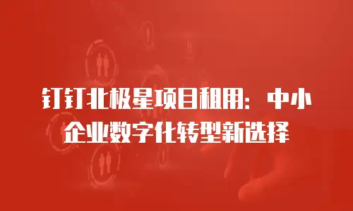 钉钉北极星项目租用：中小企业数字化转型新选择