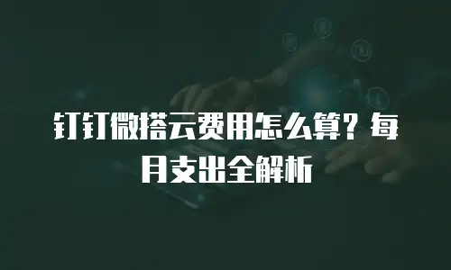 钉钉微搭云费用怎么算？每月支出全解析