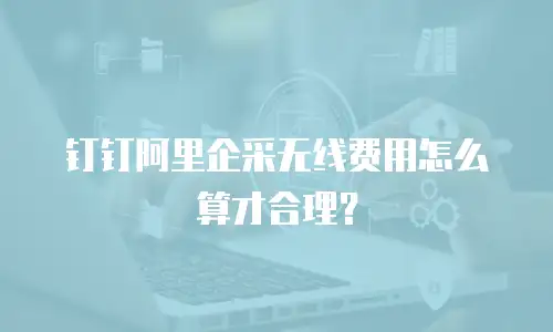 钉钉阿里企采无线费用怎么算才合理？